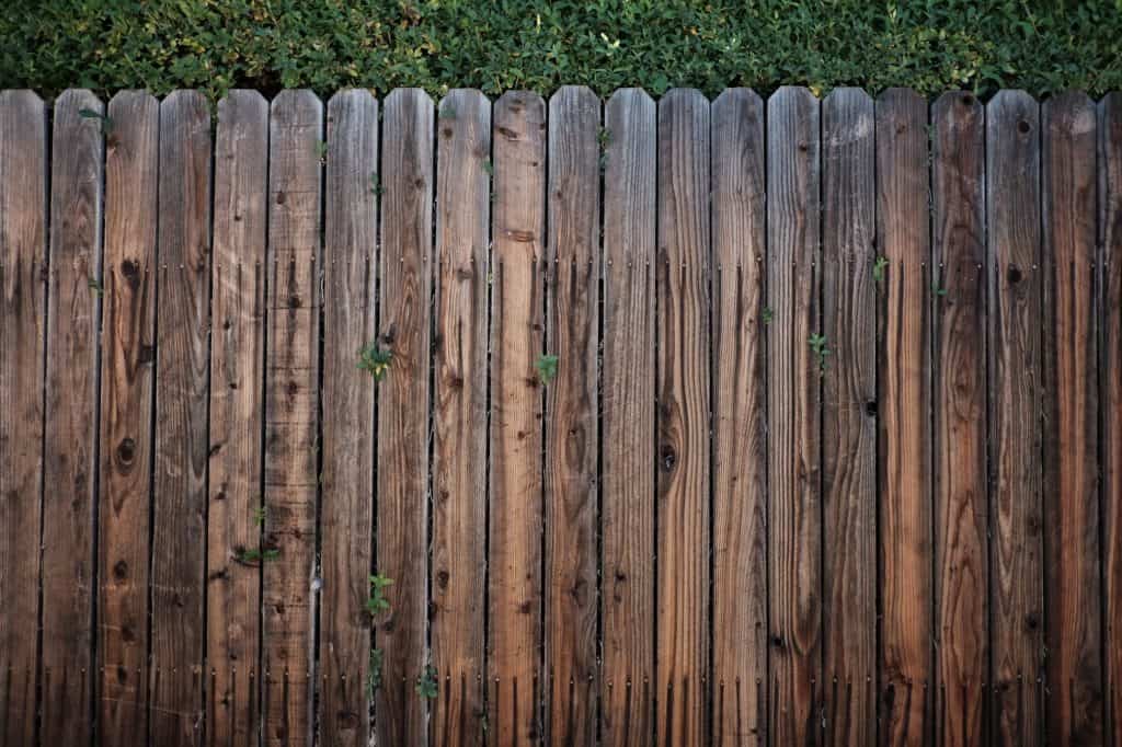 a stained privacy fence
